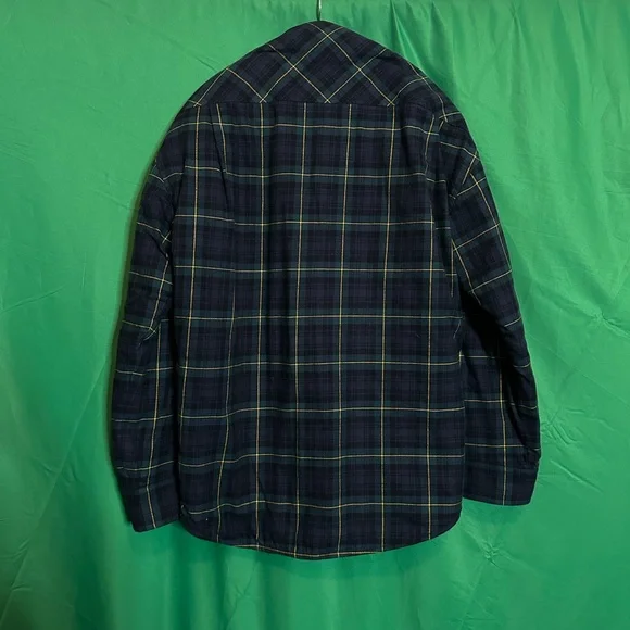 BALENCIAGA slouch shoulder plaid flannel jacket